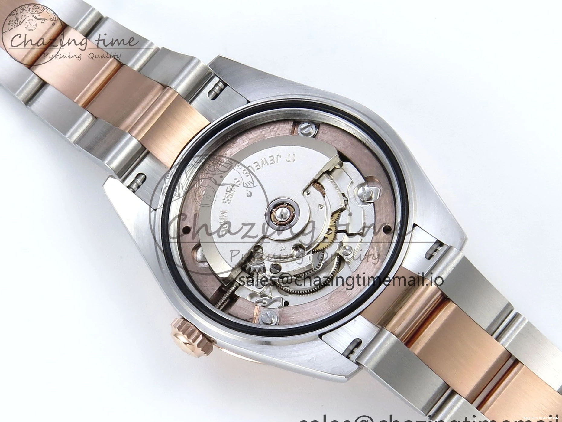 AAA Replica Watches 31 Oyster Dial 904L ETA Diamonds Bezel on RG WrinkleFree Best Diamonds Bracelet DateJust 278381RBR 373 Brown Steel ARF 1:1 SS Edition 1225